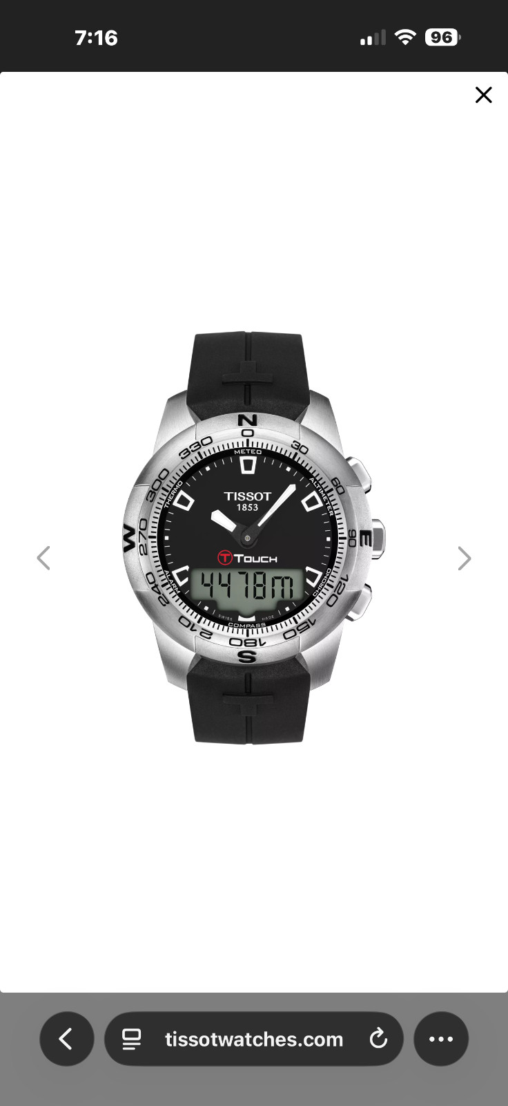 Tissot t touch 2 first smart watch . Collectors item rubber band