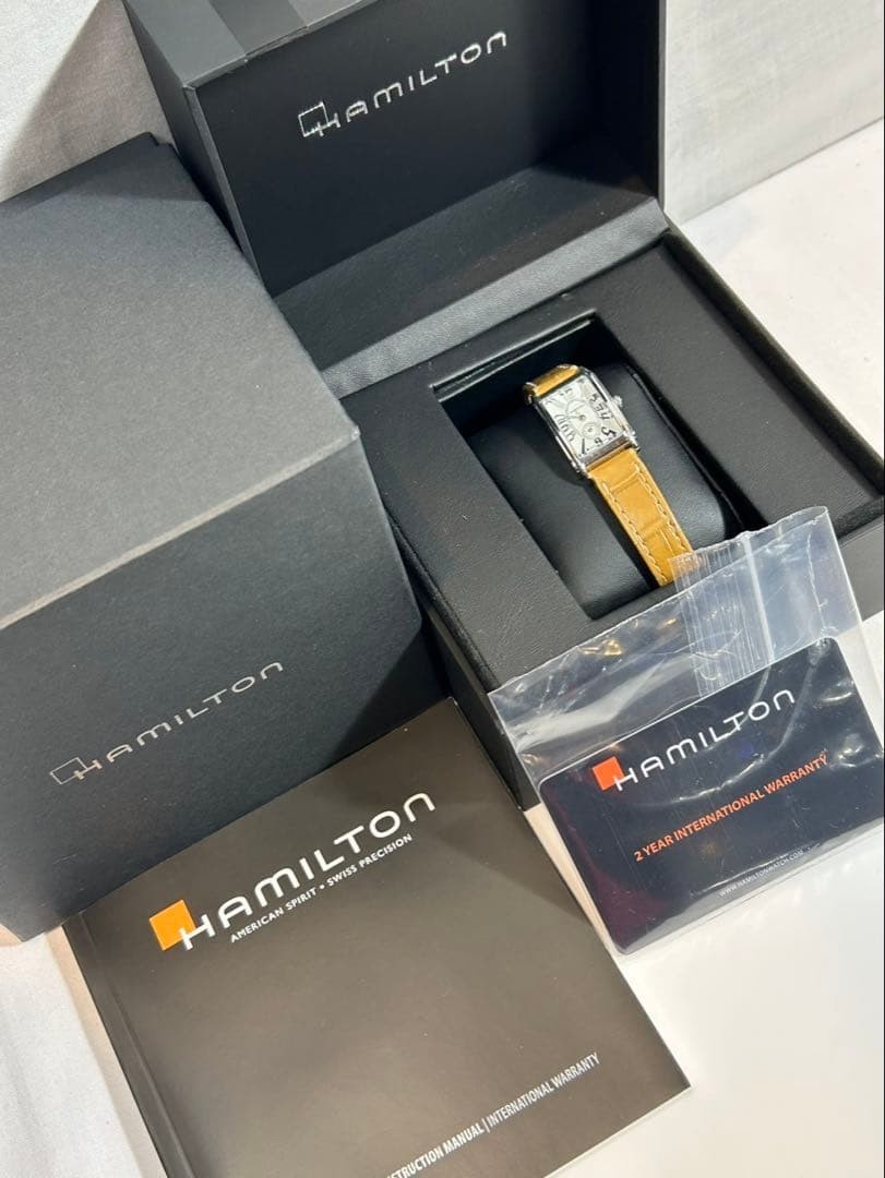[Box Papers Full Set N/Mint] Hamilton Ardmore H112110 Square Quartz White Dial