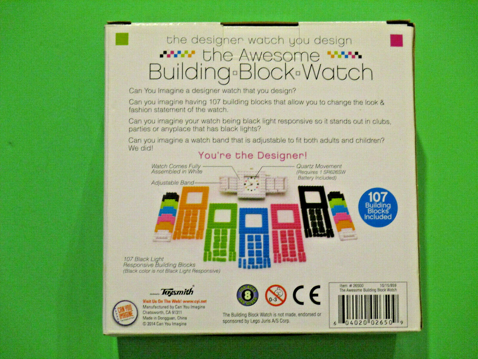 Watch 107 Pcs Awesome Building Block Kids Adults Teens Quartz New