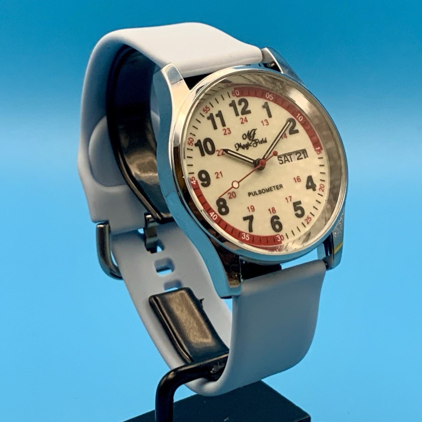 MF MAGIC FIELD PULSOMETER Men’s Women’s Nurse Doctor Field Watch Works New Batt
