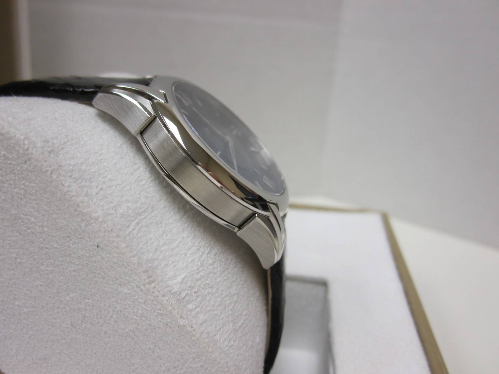 Versace Women’s VFF010013 Dafne Steel Black Leather Strap Elaphe Design Watch