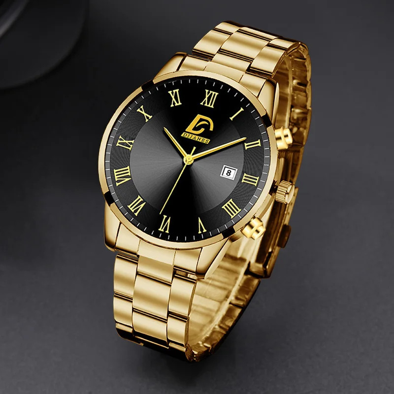 Luxury Minimalist Quartz Men’s Watch with Calendar – Business Casual Style