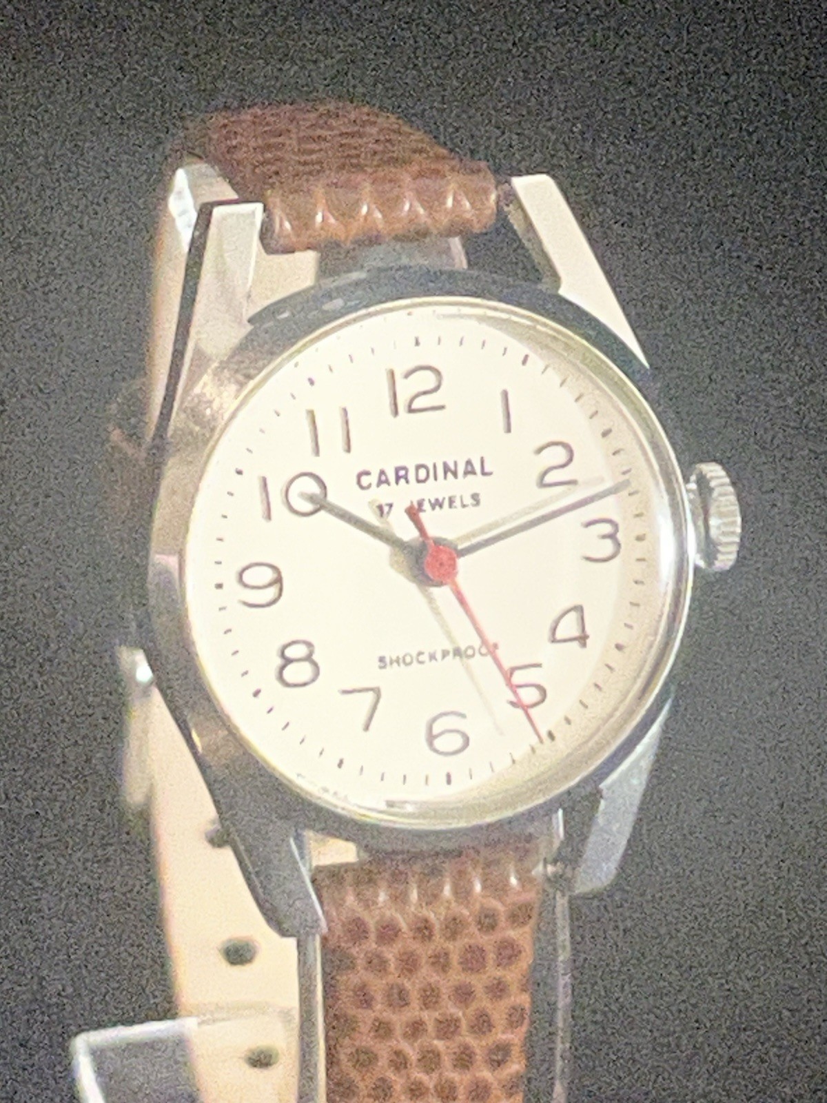 Vintage Cardinal 17 Jewels Shockproof Manual Wind Watch – Mid Century Swiss 25mm