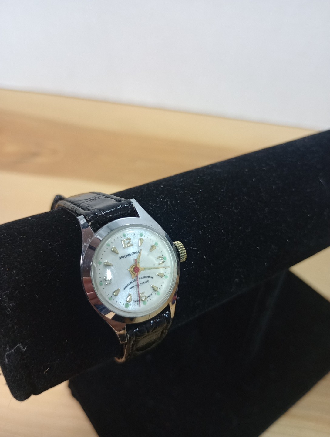 Rare VTG Armand Gaulle Automatic Watch 22mm Anti-magnetic Unbreakable Hairsp