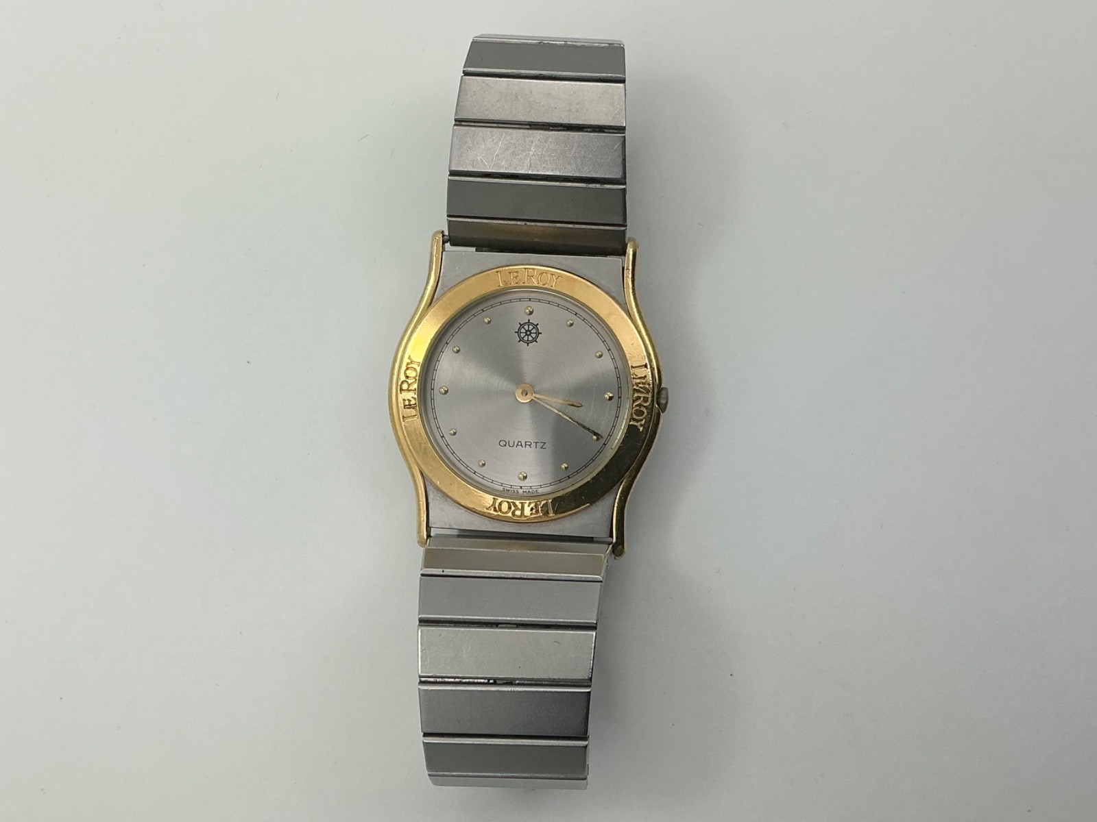Vintage Le Roy by Baume & Mercier Watch 30mm 18K Gold plated & S/S Model 8708