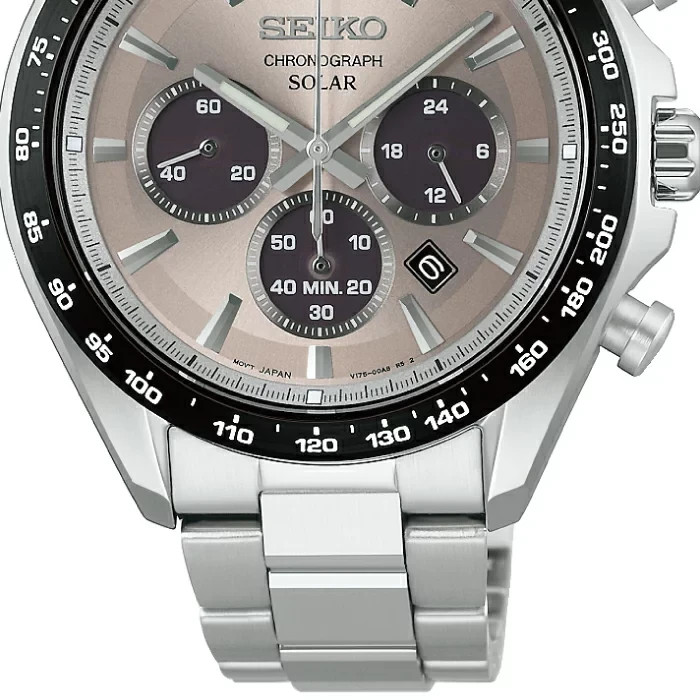 Seiko Selection SBPY181 Men’s Solar S Series One-Push Tri-Fold Clasp Chronograph