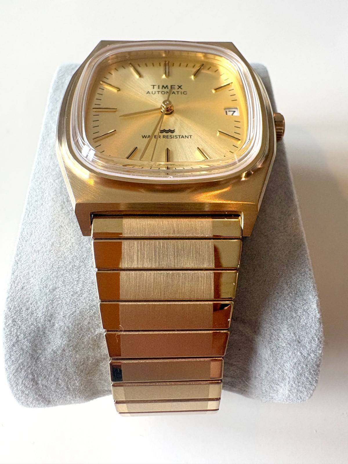 Automatic Wristwatch TIMEX 1983 REISSUE TW2Y07200 Elastic Stainless Steel Golden