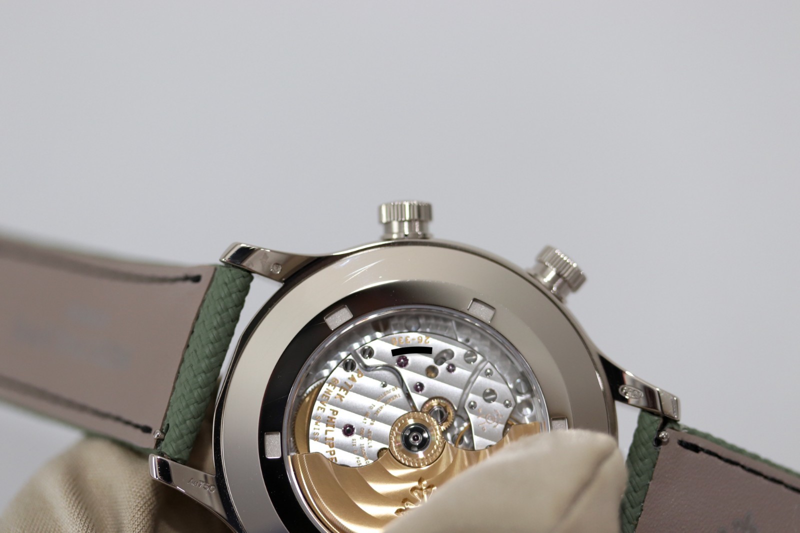 Patek Philippe Calatrava Pilot Travel Time Ivory White Gold Box/Papers 5524G