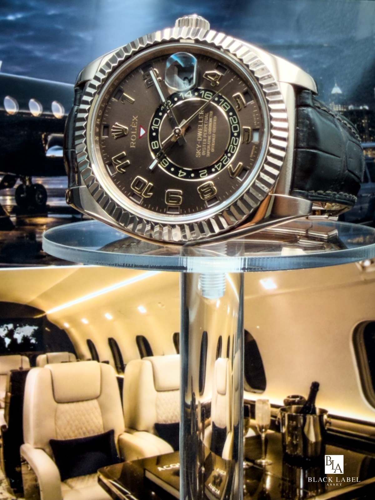 Rolex Sky-Dweller 326135 Everose Gold Chocolate Dial Leather Box