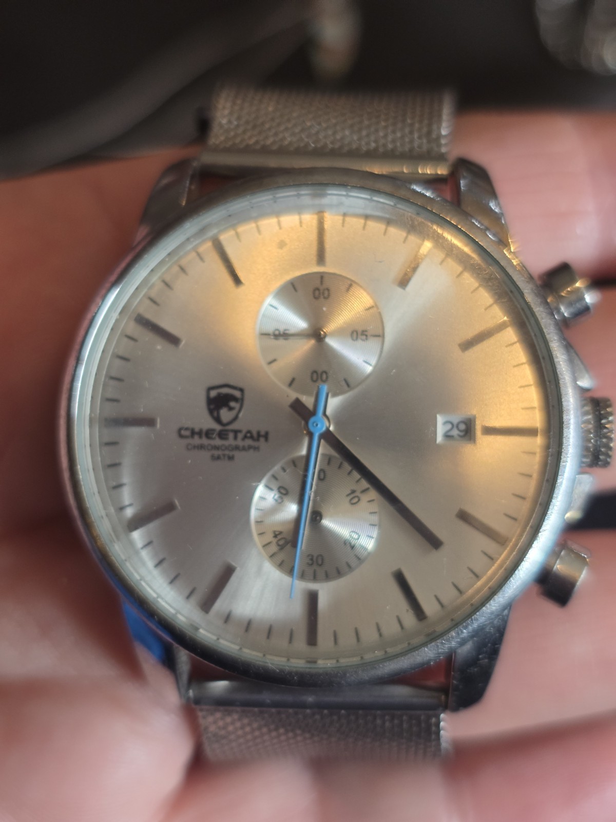 GOLDEN HOUR Men’s Watches with Silver Plated Stainless Steel and Metal Casual
