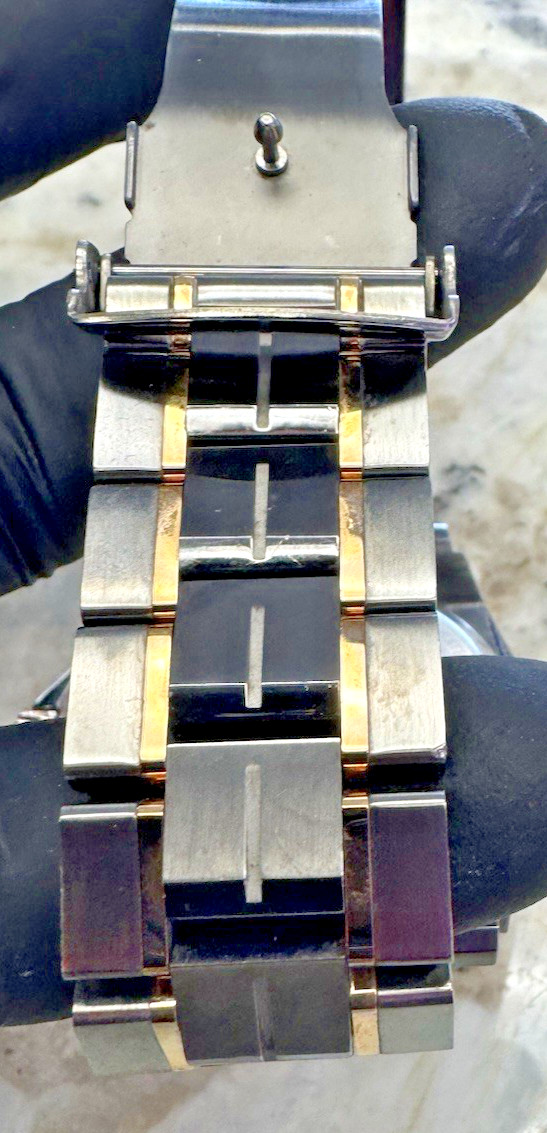 Bulova Men’s Watch Precisionist 98D149 Quartz Diamond Dial Rose Gold Gunmetal