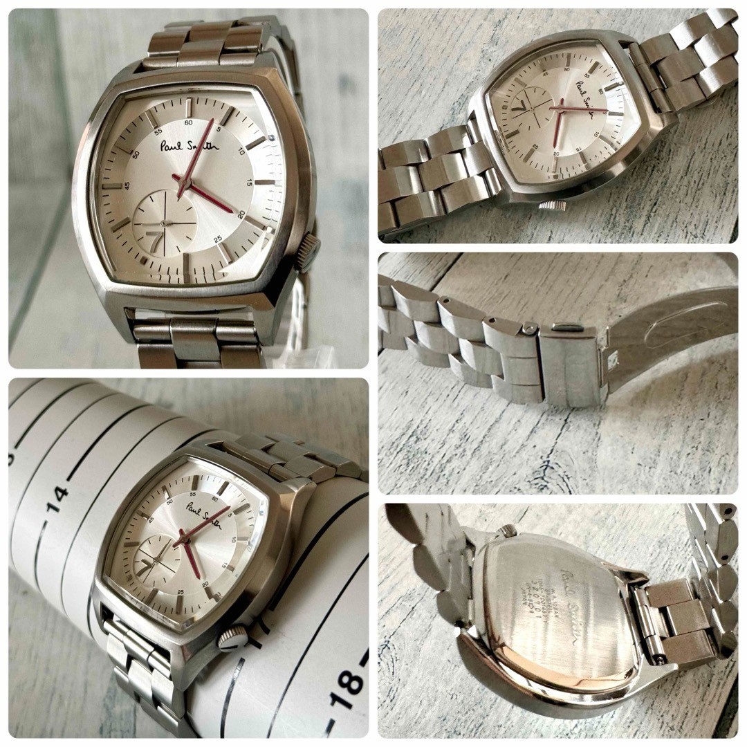 Paul Smith watch silver tonneau shape size 7 Used from Japan