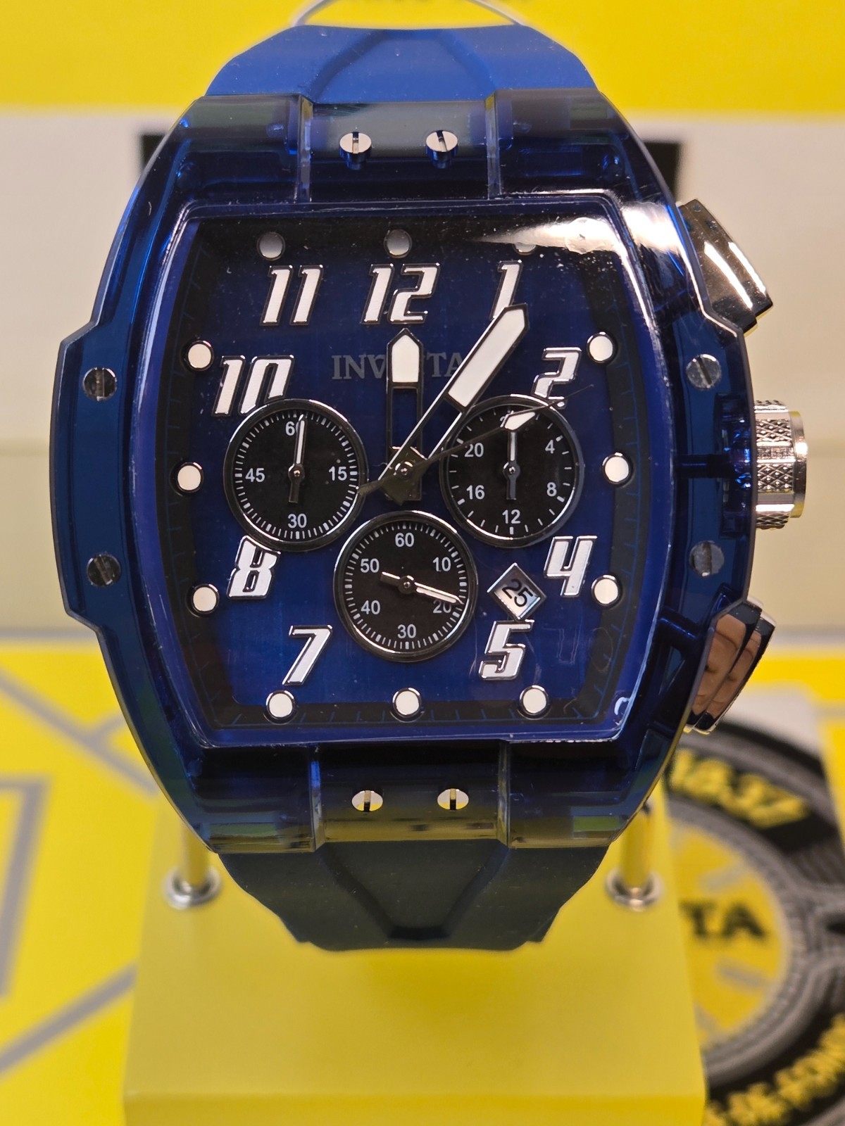 Invicta S1 Rally Anatomic Men’s Watch 47mm, Blue with Blue Bezel & Dial NEW!