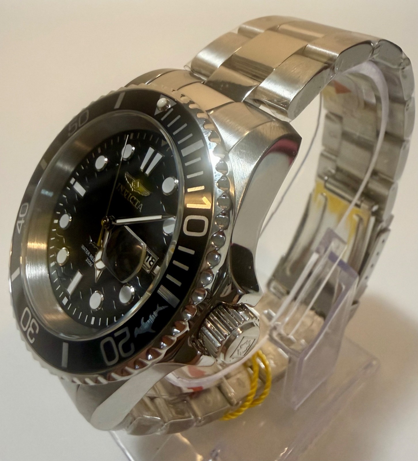 Invicta Pro Diver 42mm Black Dial Bezel Stainless Steel Mens Quartz Watch 50824