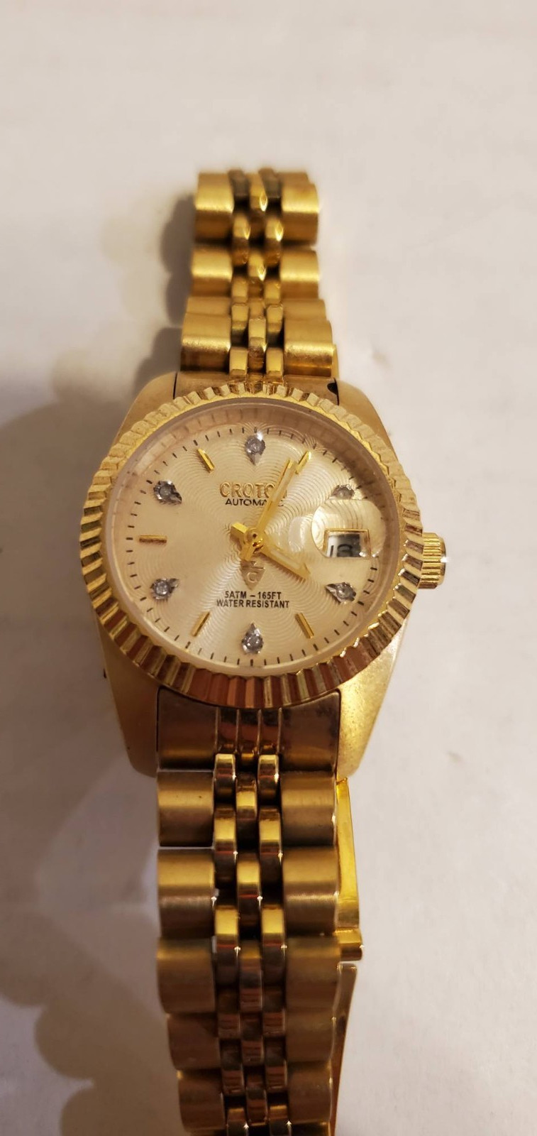 CROTON Japan Automatic Ladies Watch SATM 165ft H20 Resistant Stainless Steel