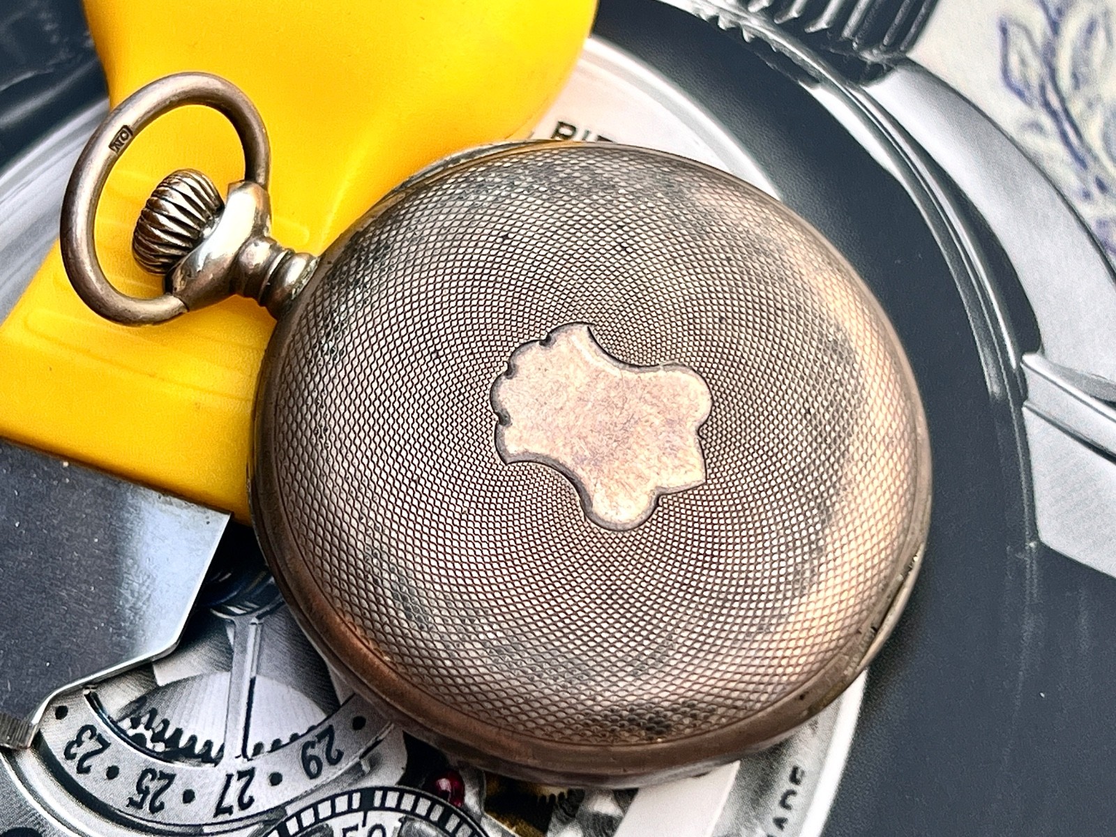 RARE Antique 1920s ZENITH Pocket Watch .800 Silver Grand Prix Paris 1900 Working