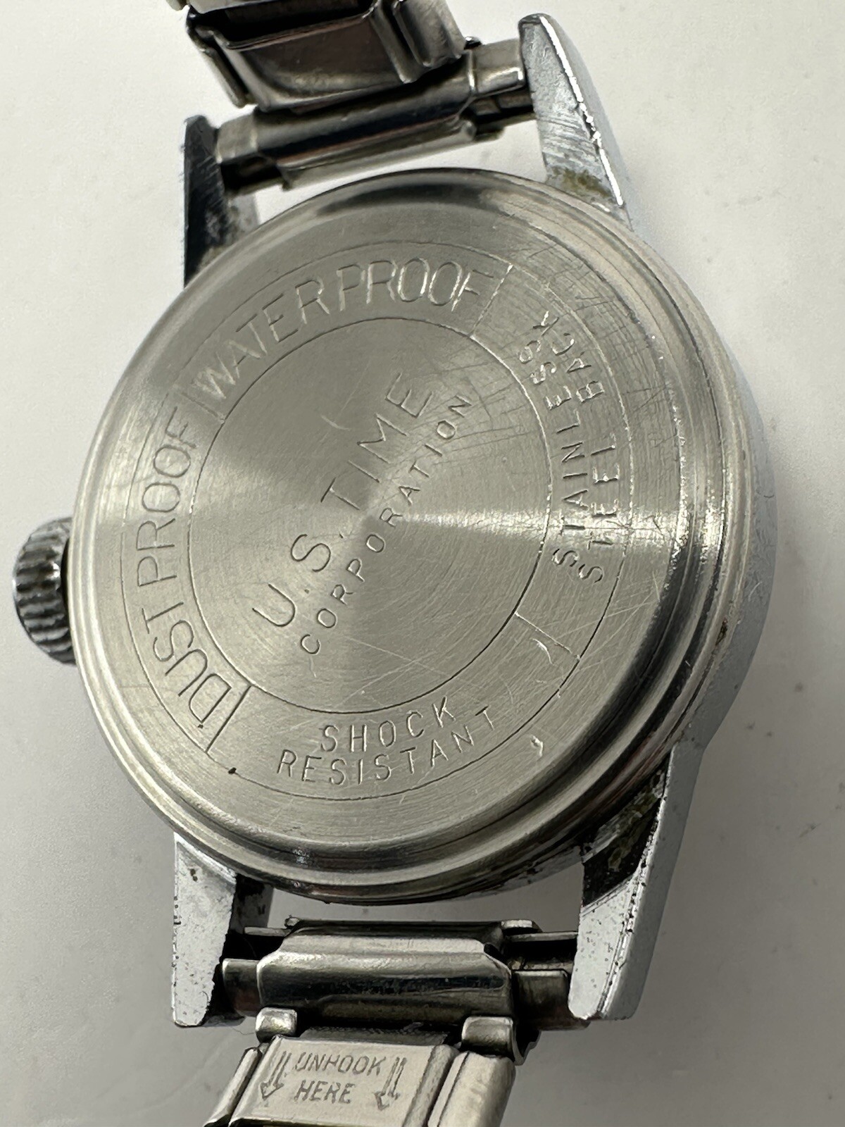 Timex Waterproof US Time 1956 Ladies Manual Wind Rare 26MM 6″ Stretch Band F1