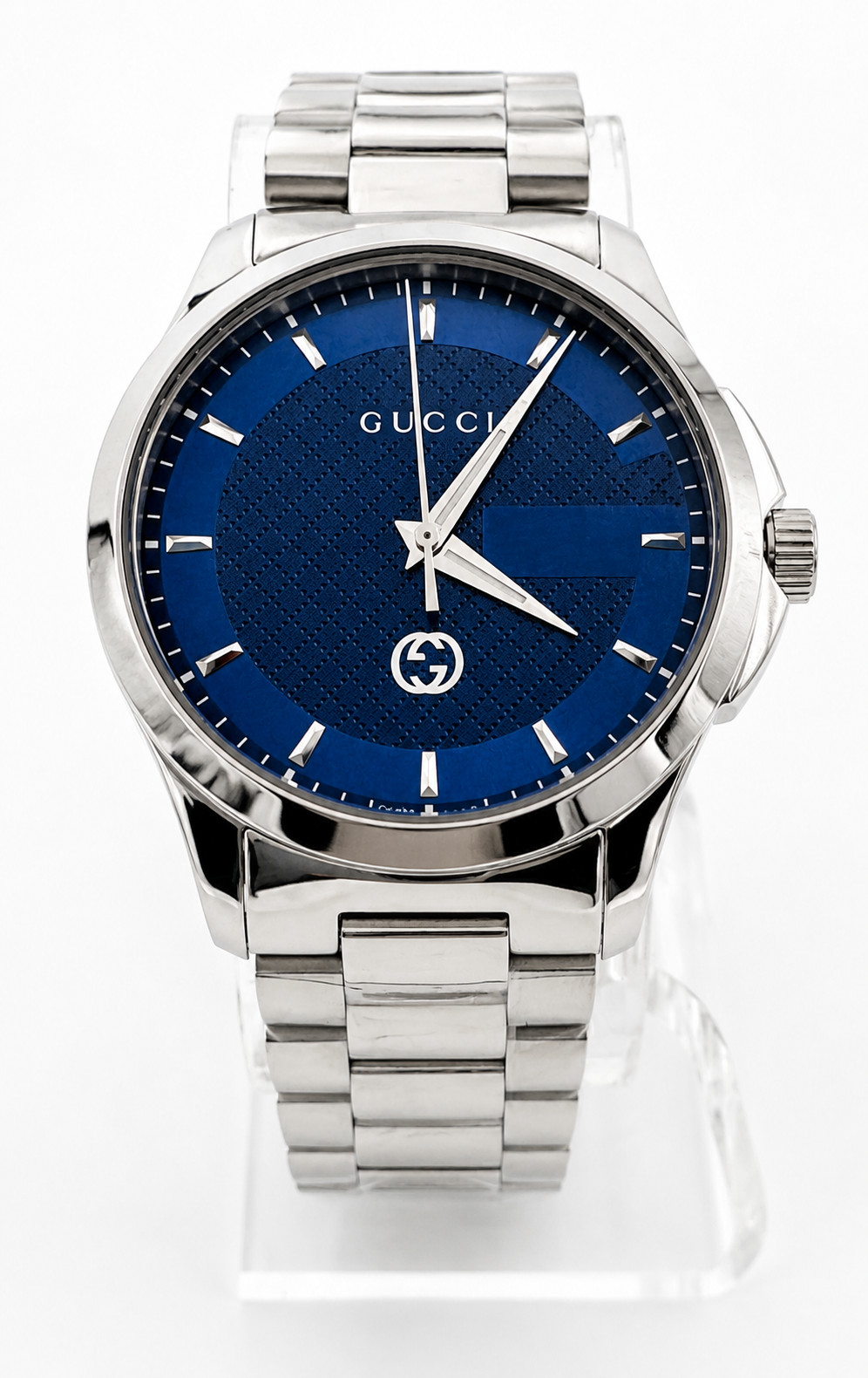 Gucci G-Timeless Blue Dial Stainless Steel 40mm Men’s Quartz Watch – YA126371