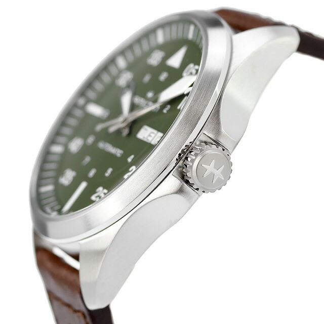 ​HAMILTON Khaki Aviation Pilot H64635560 Green Day-Date Men’s Watch New in Box​