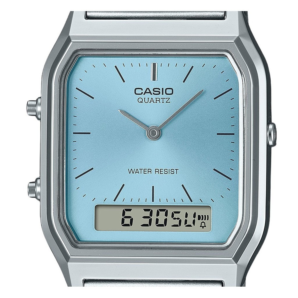 Casio Quartz Dual Time Analog-Digital Alarm Stopwatch AQ-230GG-2A Unisex Watch