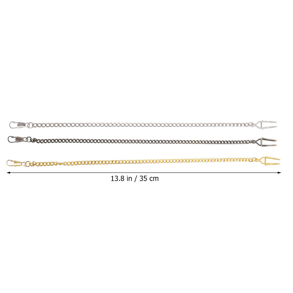 3Pcs Pocket Watch Hanging Chains Pocket Watch Chains Retro Watch Chain Pendant