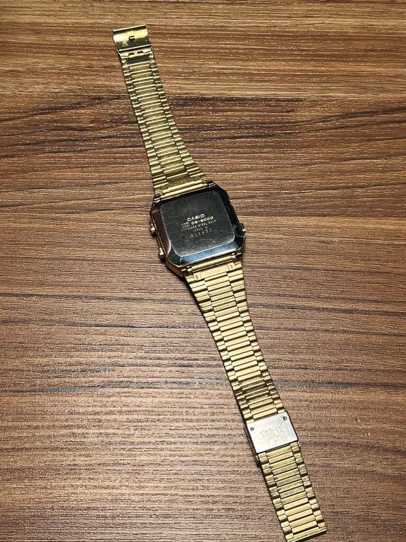 CASIO DATA BANK DB-500G Gold Digital Watch Working