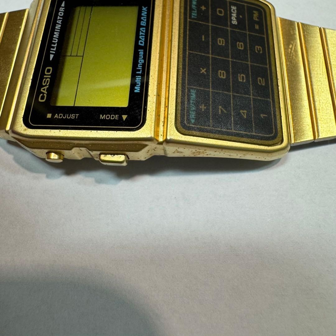 CASIO DATA BANK Gold Digital Watch