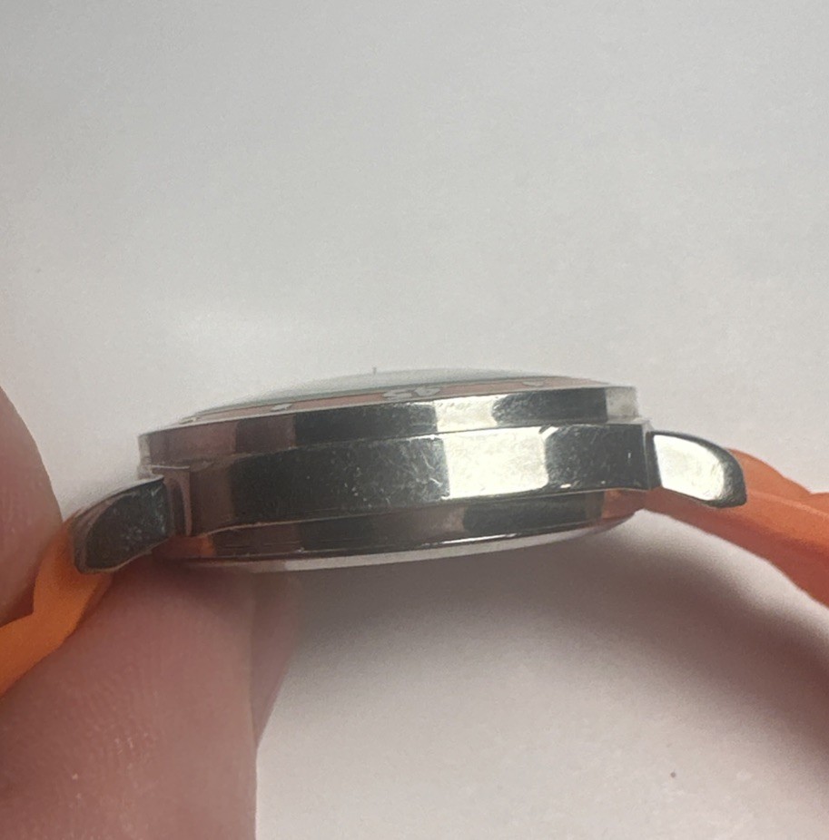 BORA watch Orange Bezel and Orange SILICONE RUBBER BAND – New Battery
