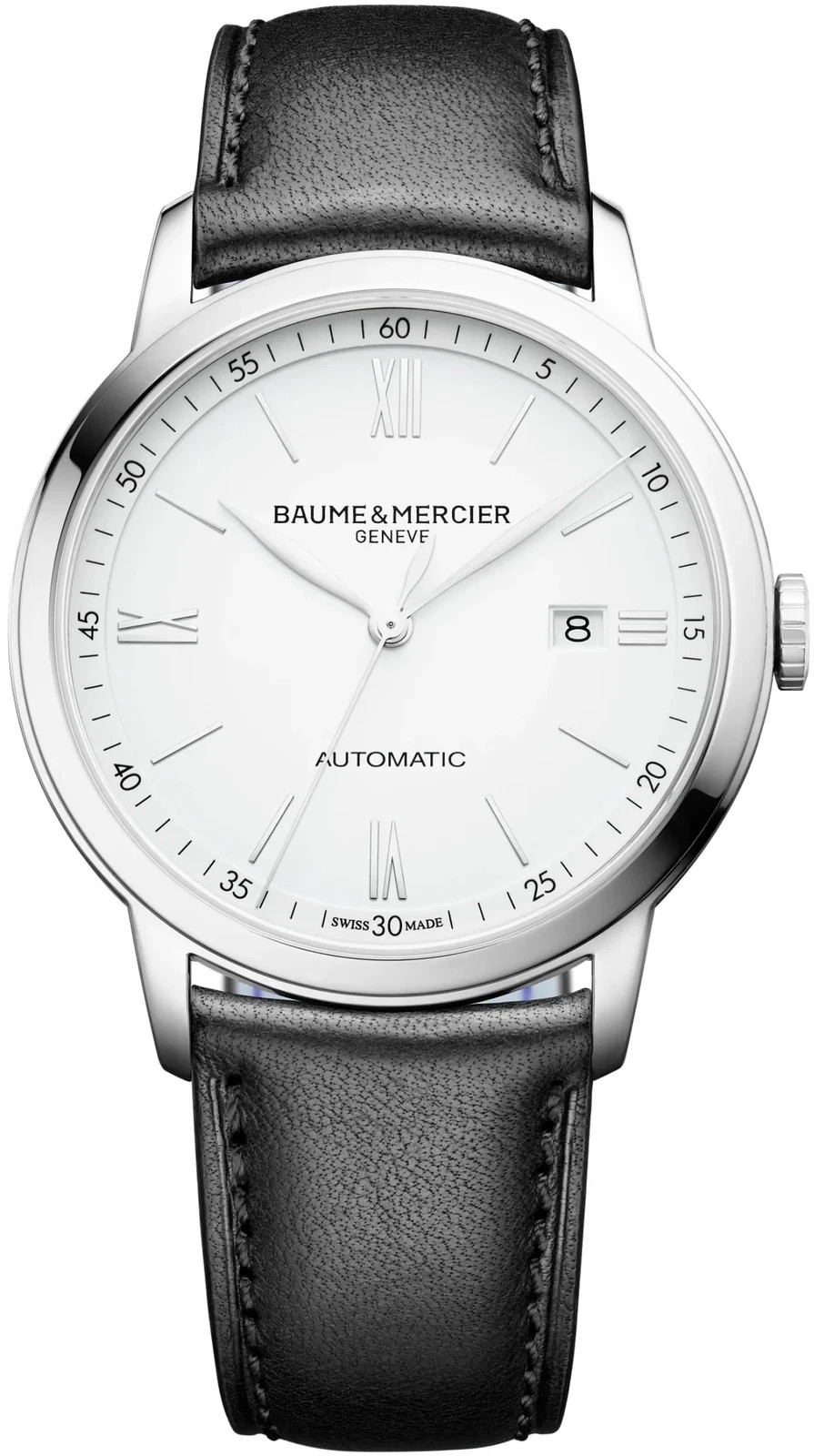 Baume and Mercier Classima SWISS Automatic White Dial Men’s Dress Watch M0A10332