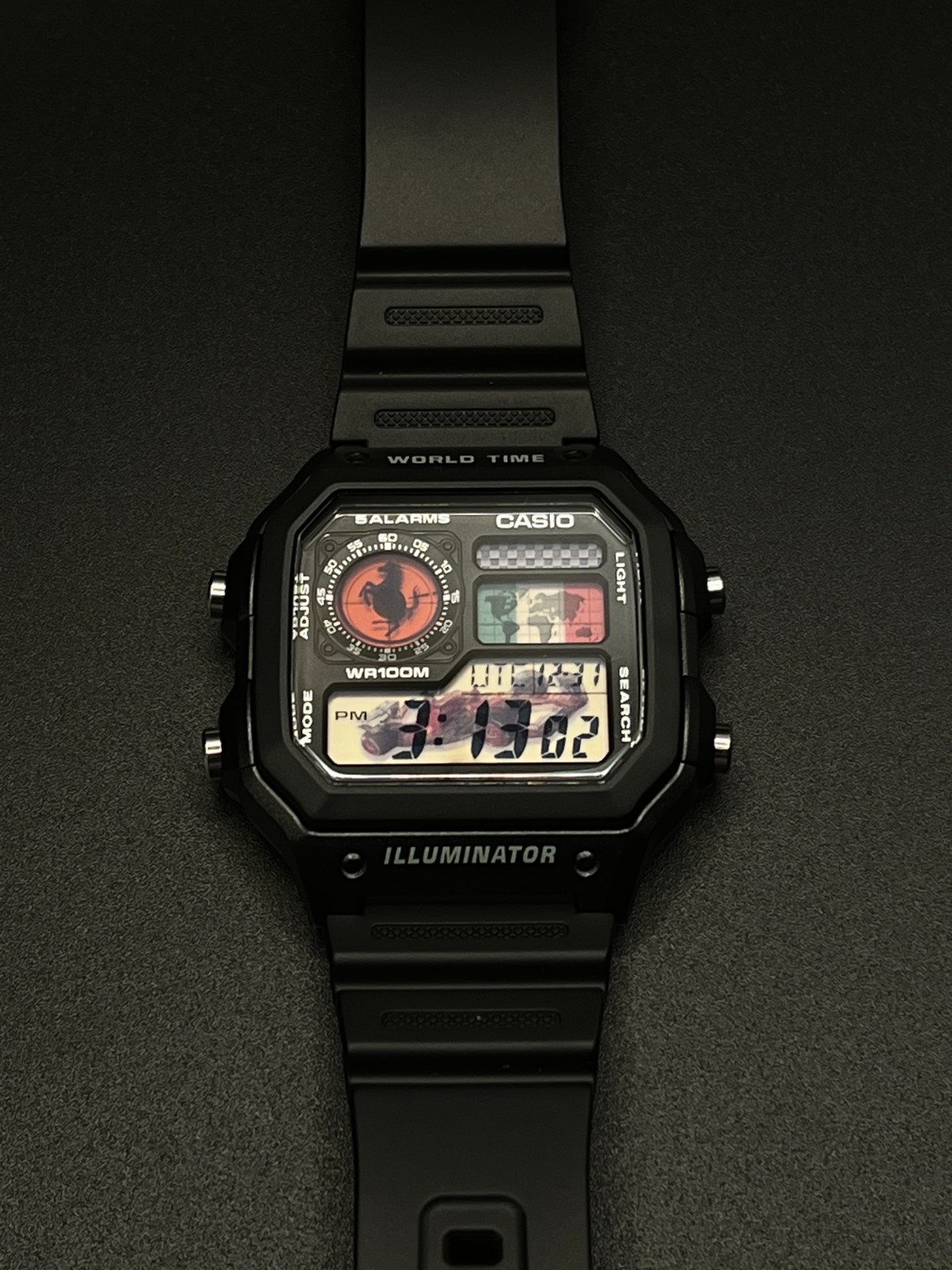 “Tifosi” | 🇮🇹🏎️🏁 | Custom Ferrari Formula CASIO AE-1200WHD | Royale | MOD