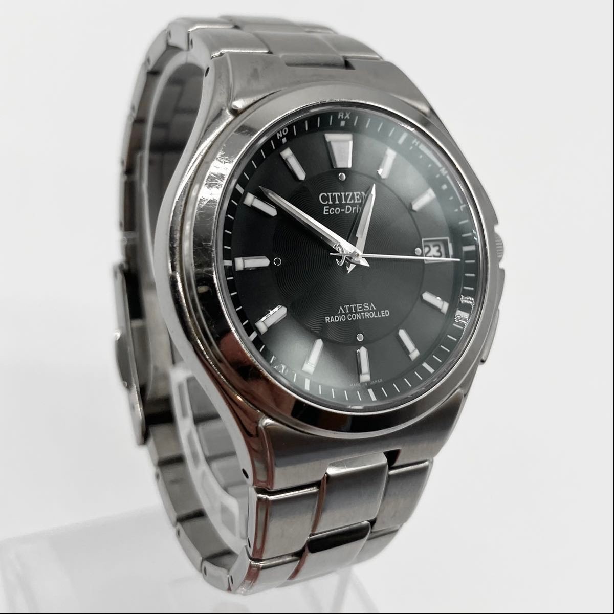 Citizen Attesa H110-T011331 Eco-Drive Radio Black Dial Titanium Watch Japan