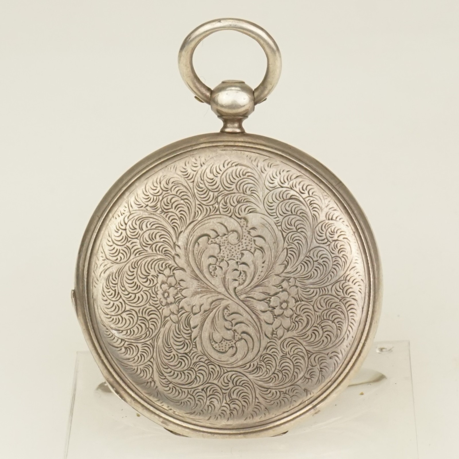 RAR! Fullhunter Solid Silver Key Pocket watch Men’s no repeater fusee duplex RAR