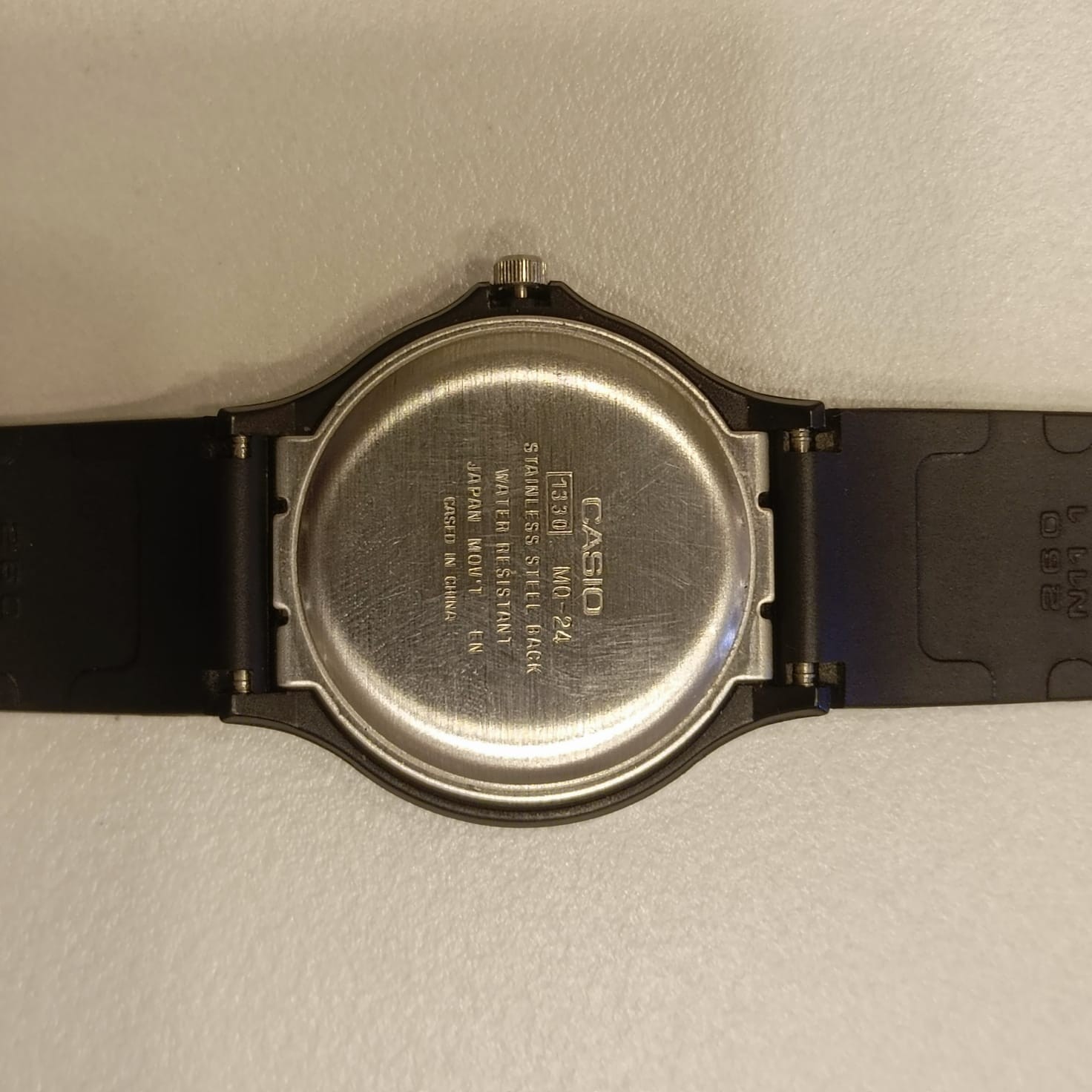 ​Casio Classic Quartz Watch MQ-24 White Dial Black Resin Band Water Resistant Un