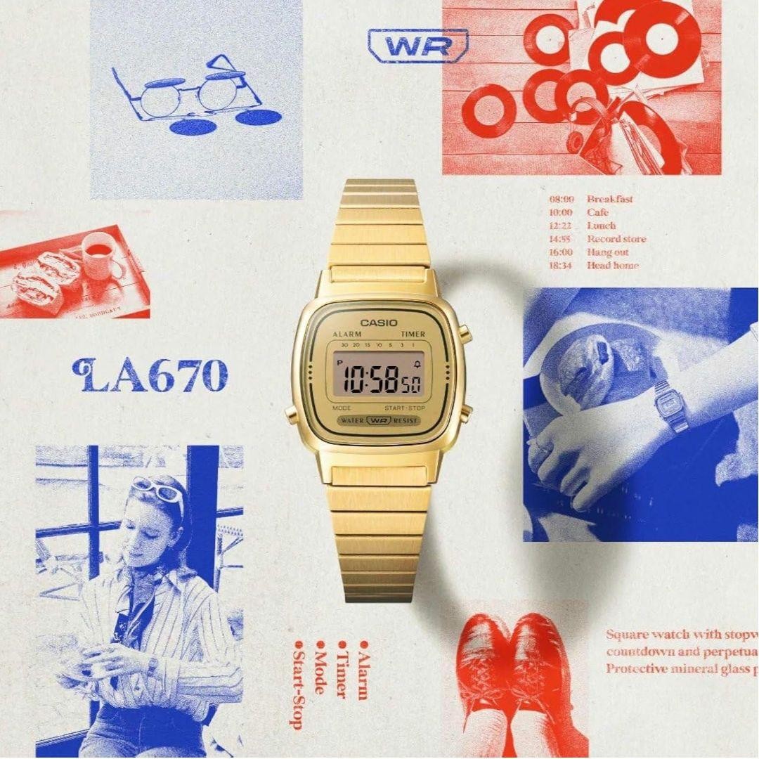 CASIO STANDARD Gold Watch LA-670WGA-9 Casio Standard