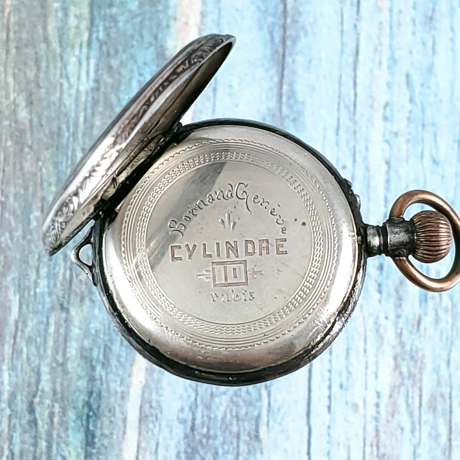 Antique Ornate Manual Wind Pocket Watch for Parts or Restoration