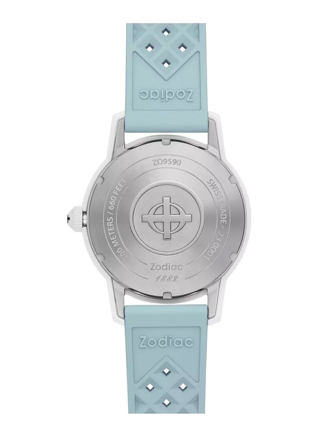 Zodiac Super Sea Wolf Ceramic Light Blue Automatic Compression Dive Watch ZO9590