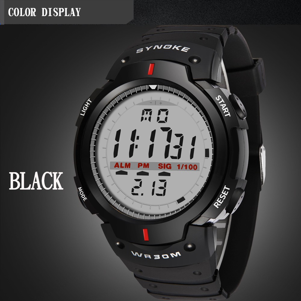 Men Digital Sport Watch LED Display Waterproof Alarm Multifunction Wristwatches