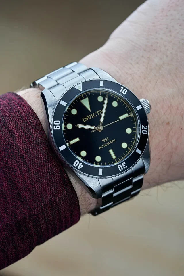 RARE NEW Invicta Men’s 40mm 1953 PRO DIVER AUTOMATIC NH35A BLACK DIAL SS Watch