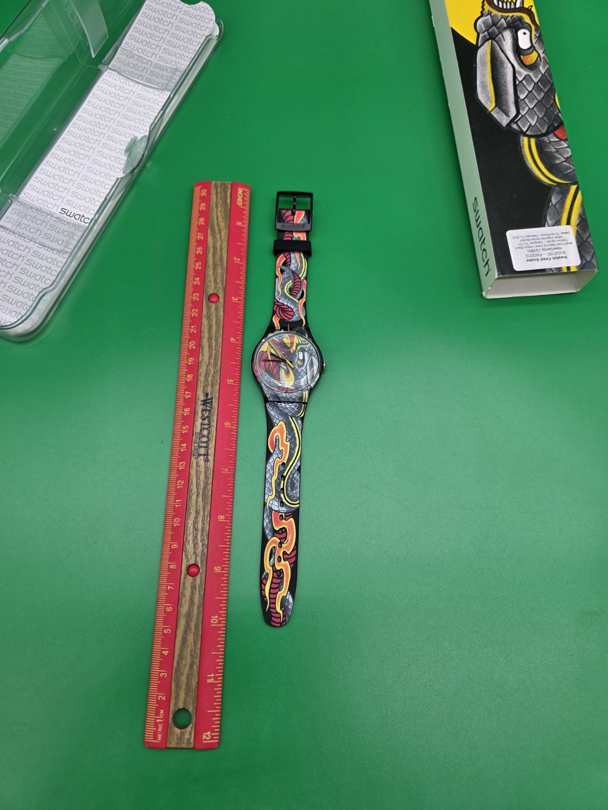 New SWATCH Gent 2012 – SUOZ151 – Fired Snake By Tin Tin – New Battery