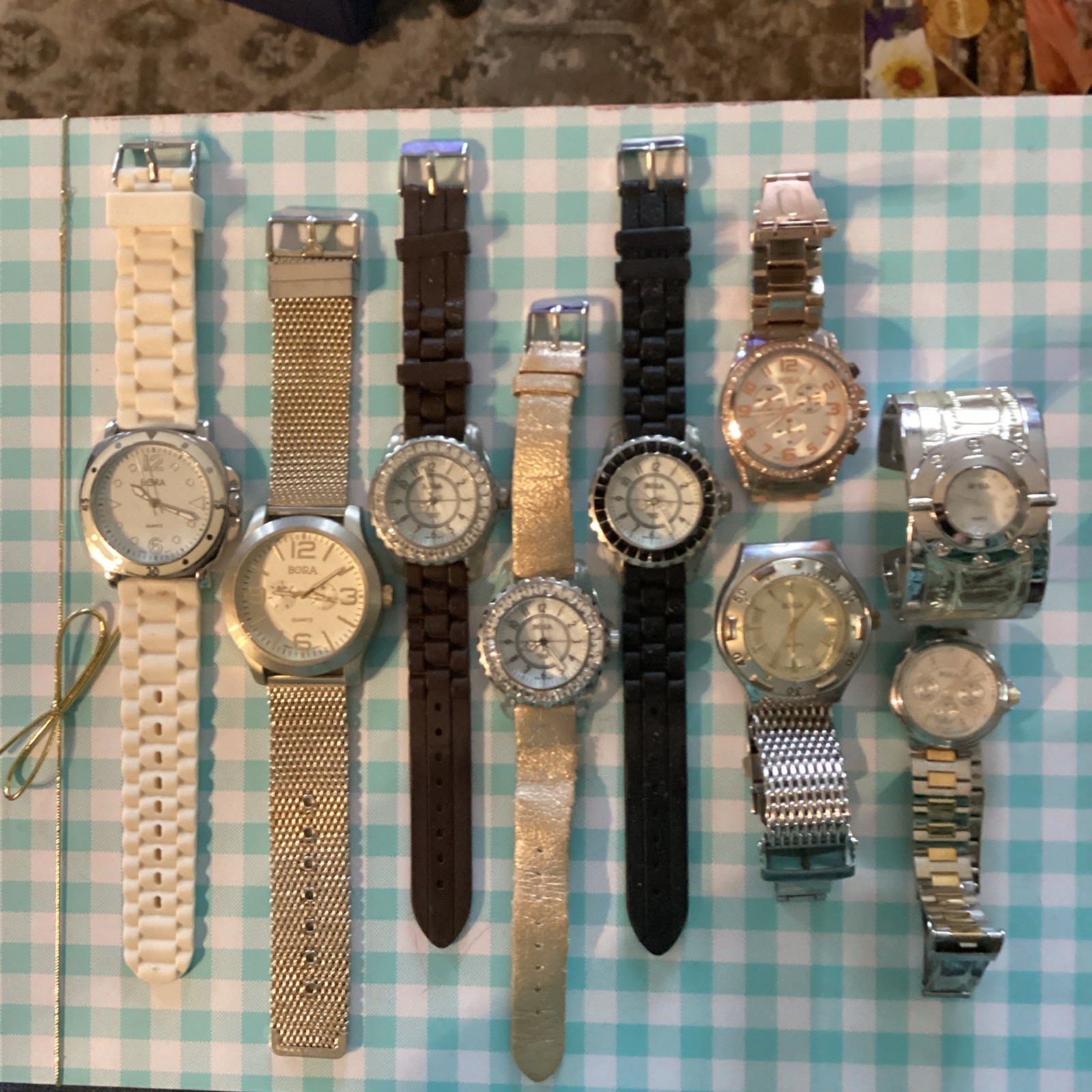 Bora Watches Men’s And Women’s Lot Of 9 Need Batteries