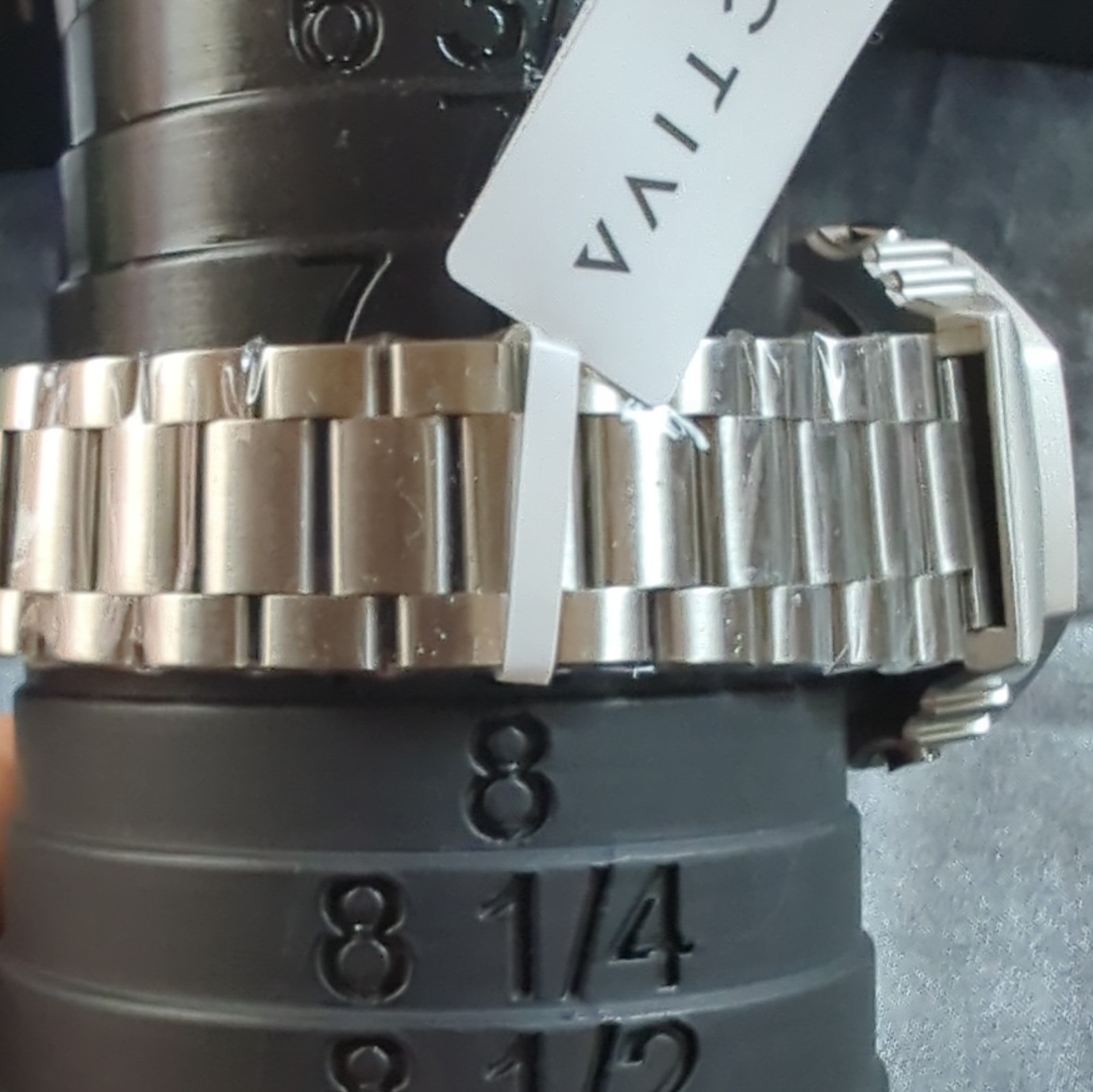 Activa Dual Time Quartz Sport Wristwatch Silver Blue Analog Digital Metal Band
