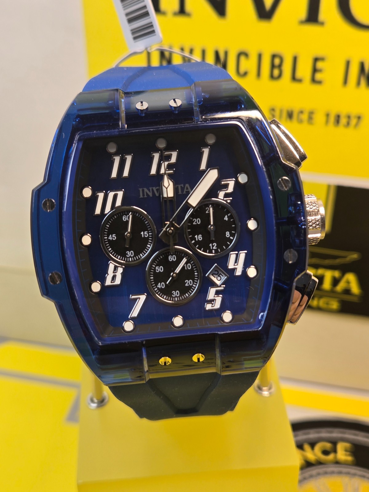 Invicta S1 Rally Anatomic Men’s Watch 47mm, Blue with Blue Bezel & Dial NEW!