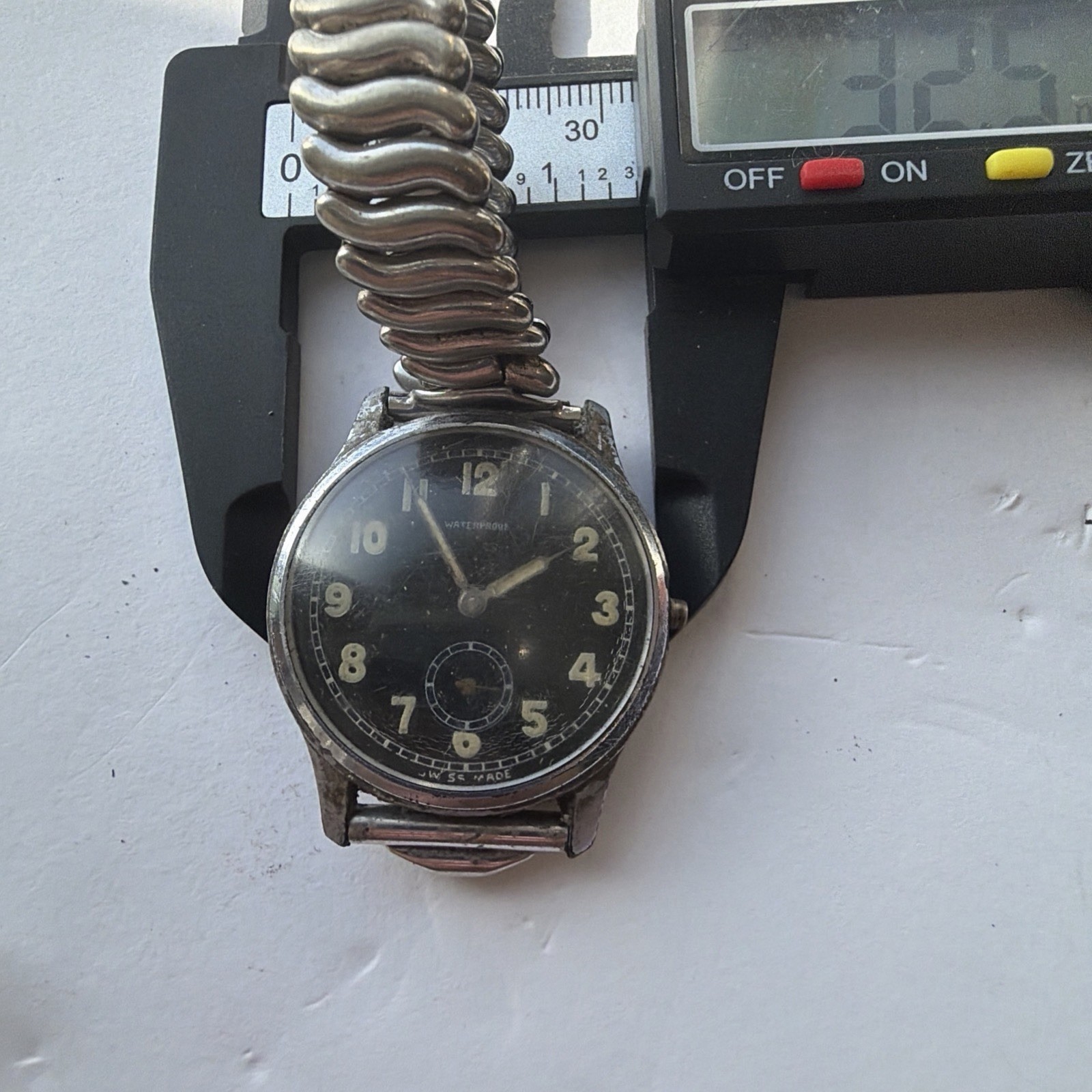 AV11 Remington Military Style Lumed Mens 33mm Mechanical Watch For Repair As Is