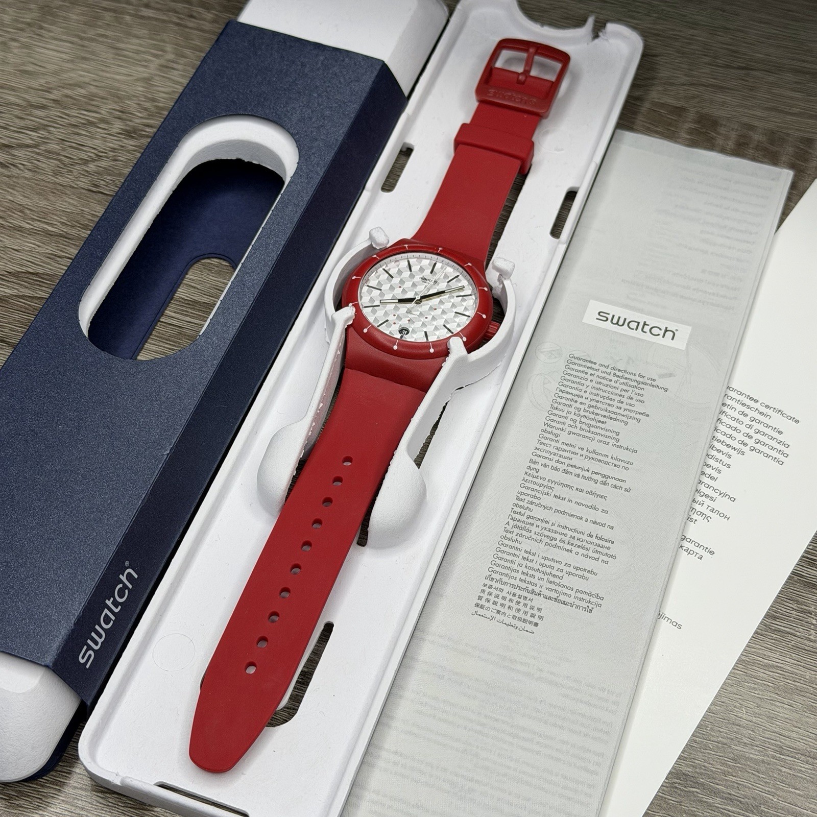 NEW✅AUTOMATIC✅ Swatch SISTEM CORRIDA Red Silicone Men’s Watch SUTR403