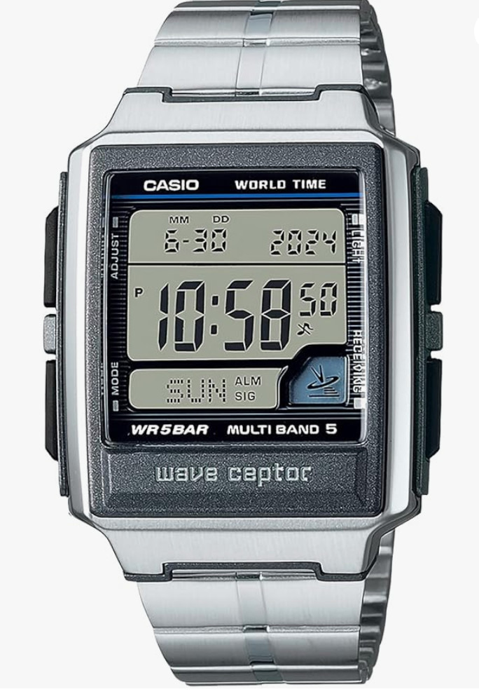 Casio Wave Ceptor WV-59RD-1AJF Men’s Radio Digital Watch Silver Japan New, Fr/s