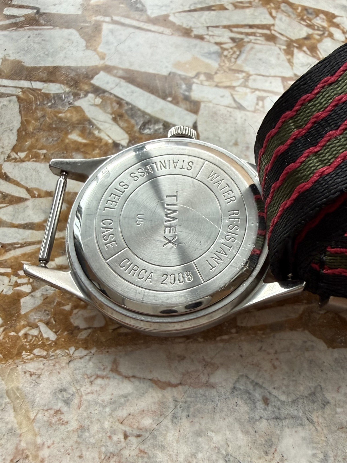 Timex J. Crew Circa 2008 Quartz Military Field Wristwatch Black Dial New Battery