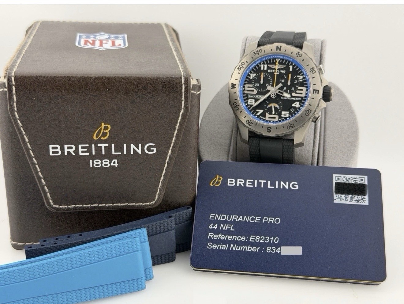 2026 Breitling Endurance Pro NFL Chargers E82310 44mm Titanium Box Paper
