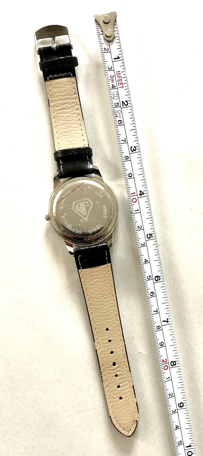DF Shield Quartz Watch Leather Steel Classy Black Silver Analog Formal Luxury