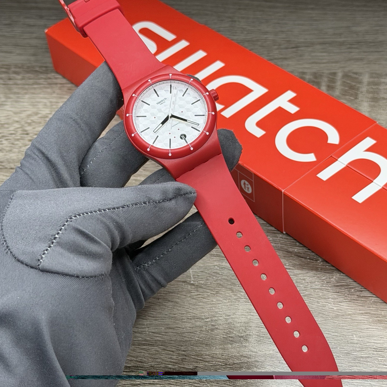 NEW✅AUTOMATIC✅ Swatch SISTEM CORRIDA Red Silicone Men’s Watch SUTR403