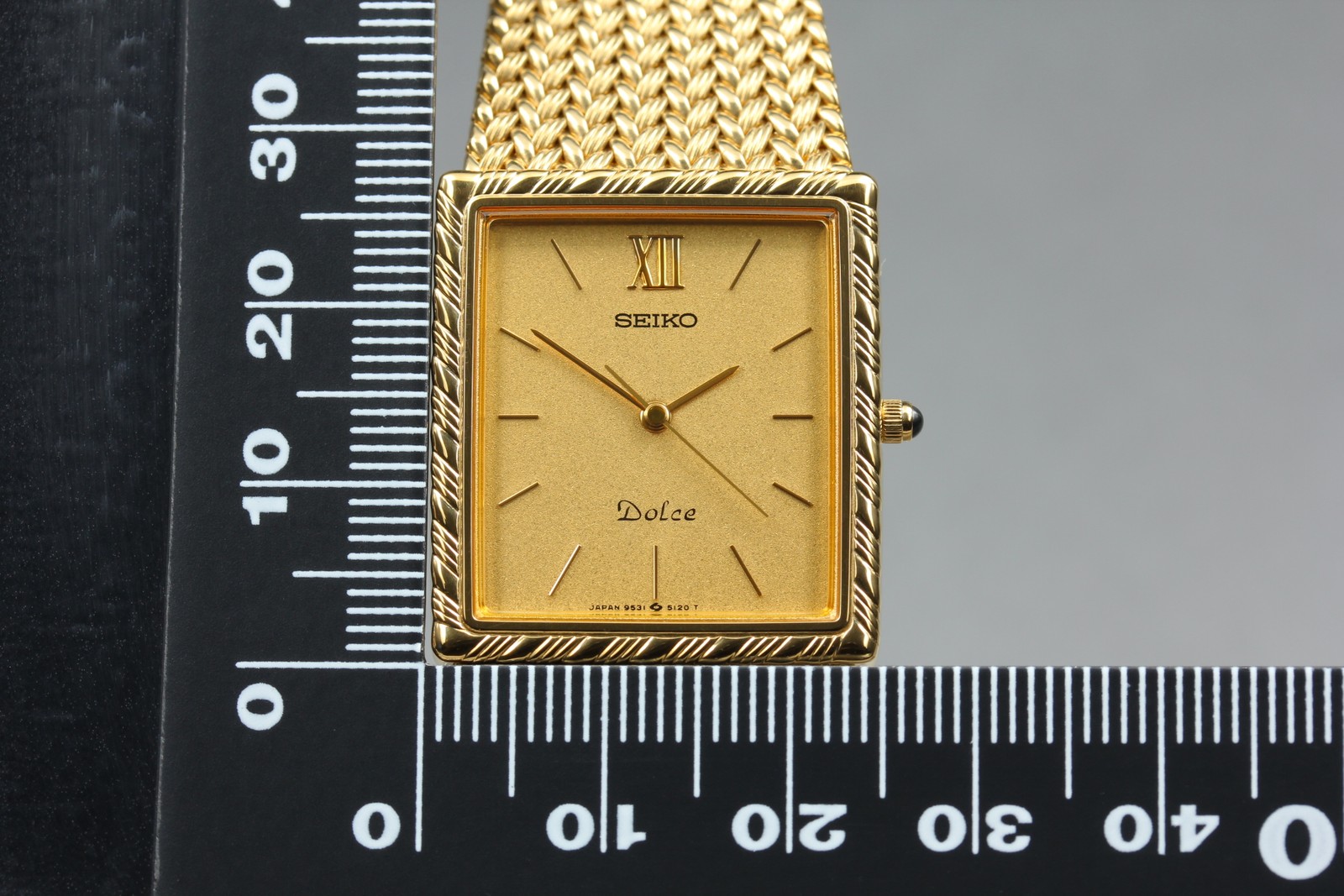 [MINT] Seiko Dolce 9531-5100 25mm Gold Dial Quartz Men’s Watch From JAPAN